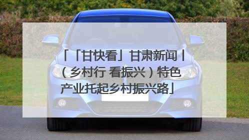 「甘快看」甘肃新闻丨（乡村行 看振兴）特色产业托起乡村振兴路