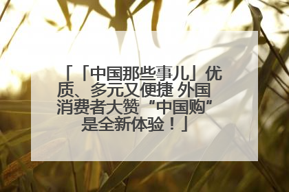 「中国那些事儿」优质、多元又便捷 外国消费者大赞“中国购”是全新体验！