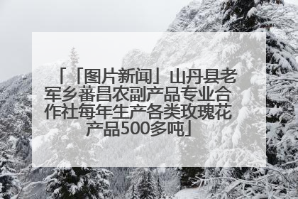 「图片新闻」山丹县老军乡蕃昌农副产品专业合作社每年生产各类玫瑰花产品500多吨