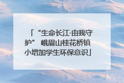 “生命长江·由我守护” 峨眉山桂花桥镇小增加学生环保意识