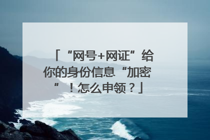 “网号+网证”给你的身份信息“加密”！怎么申领？