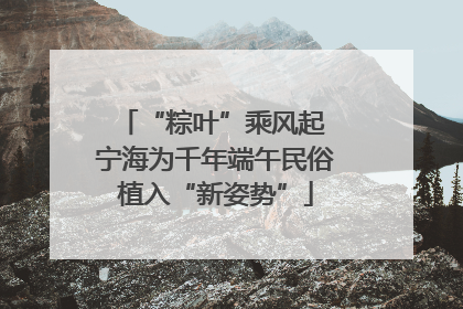 “粽叶”乘风起 宁海为千年端午民俗植入“新姿势”