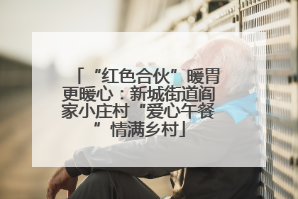 “红色合伙”暖胃更暖心：新城街道阎家小庄村“爱心午餐”情满乡村