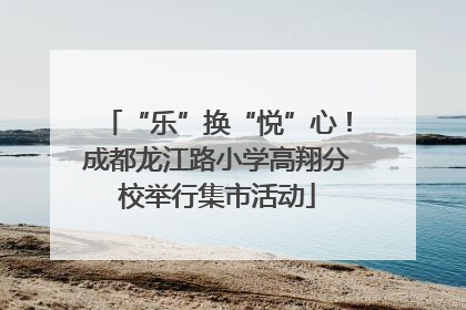 “乐”换“悦”心！成都龙江路小学高翔分校举行集市活动