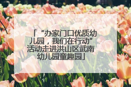 “办家门口优质幼儿园，我们在行动”活动走进洪山区武南幼儿园童趣园