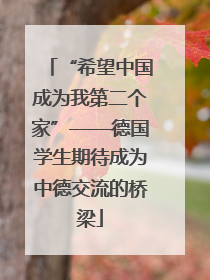 “希望中国成为我第二个家”——德国学生期待成为中德交流的桥梁