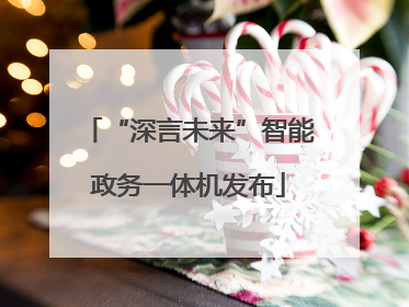 “深言未来”智能政务一体机发布
