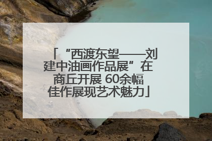 “西渡东望——刘建中油画作品展”在商丘开展 60余幅佳作展现艺术魅力