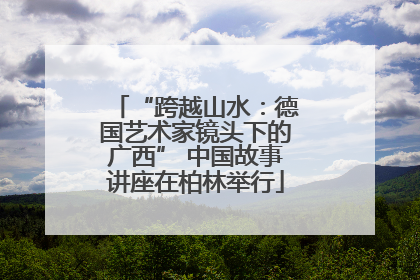 “跨越山水：德国艺术家镜头下的广西” 中国故事讲座在柏林举行
