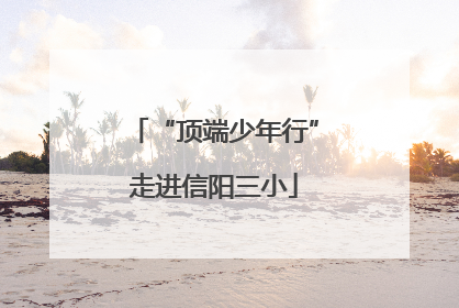 “顶端少年行”走进信阳三小