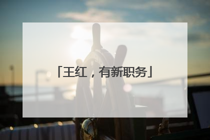 王红，有新职务