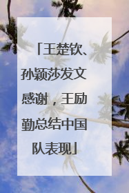 王楚钦、孙颖莎发文感谢，王励勤总结中国队表现