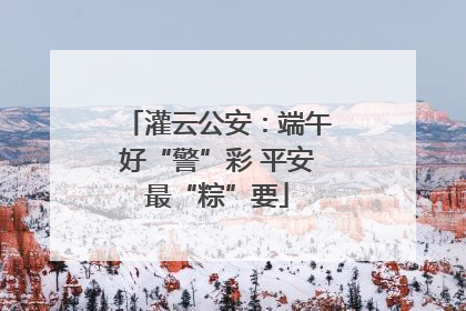 灌云公安：端午好“警”彩 平安最“粽”要