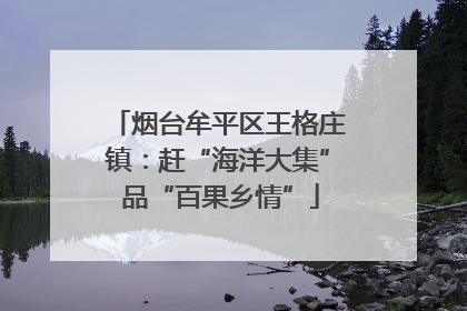 烟台牟平区王格庄镇：赶“海洋大集” 品“百果乡情”