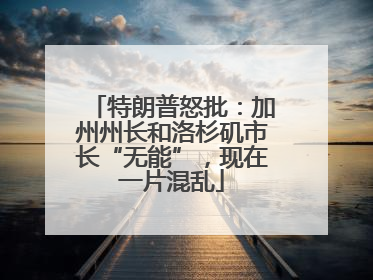 特朗普怒批：加州州长和洛杉矶市长“无能”，现在一片混乱
