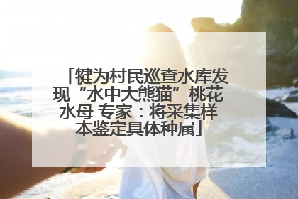 犍为村民巡查水库发现“水中大熊猫”桃花水母 专家:将采集样本鉴定具体种属