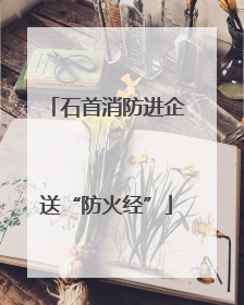 石首消防进企送“防火经”