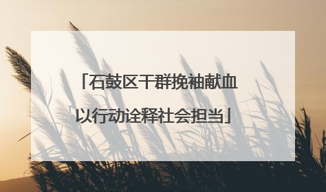 石鼓区干群挽袖献血 以行动诠释社会担当