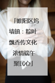 睢阳区坞墙镇：粽叶飘香传文化 浓情端午聚民心