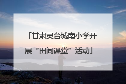 甘肃灵台城南小学开展“田间课堂”活动