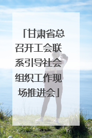 甘肃省总召开工会联系引导社会组织工作现场推进会