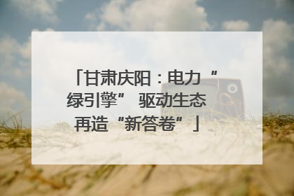 甘肃庆阳：电力“绿引擎” 驱动生态再造“新答卷”