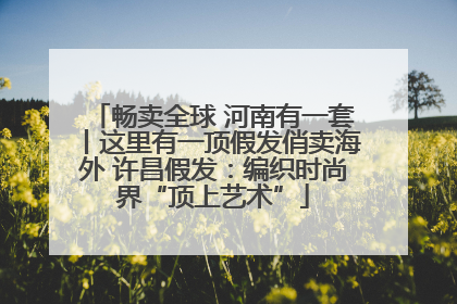 畅卖全球 河南有一套丨这里有一顶假发俏卖海外 许昌假发：编织时尚界“顶上艺术”