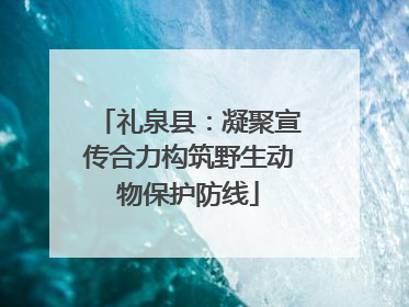 礼泉县：凝聚宣传合力构筑野生动物保护防线