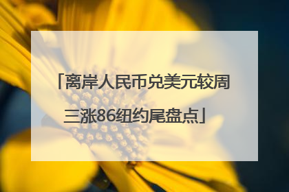 离岸人民币兑美元较周三涨86纽约尾盘点