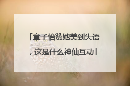 章子怡赞她美到失语，这是什么神仙互动