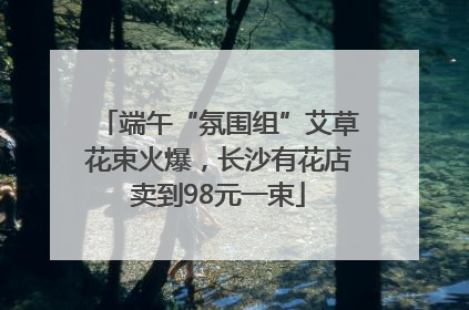端午“氛围组”艾草花束火爆，长沙有花店卖到98元一束