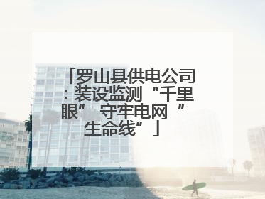 罗山县供电公司：装设监测“千里眼” 守牢电网“生命线”