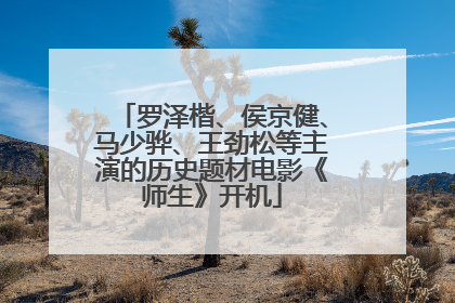 罗泽楷、侯京健、马少骅、王劲松等主演的历史题材电影《师生》开机