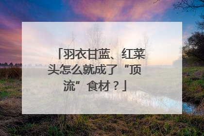 羽衣甘蓝、红菜头怎么就成了“顶流”食材？