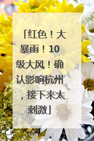 红色！大暴雨！10级大风！确认影响杭州，接下来太刺激