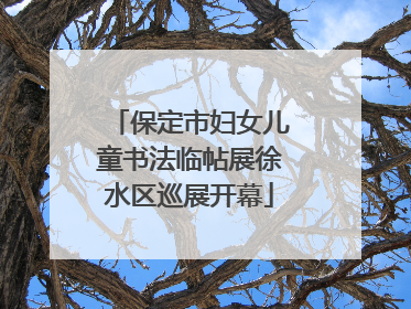 保定市妇女儿童书法临帖展徐水区巡展开幕