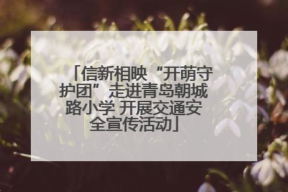 信新相映“开萌守护团”走进青岛朝城路小学 开展交通安全宣传活动
