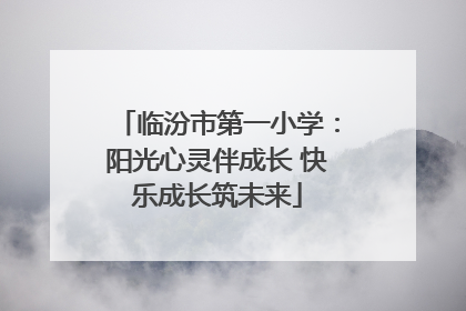 临汾市第一小学：阳光心灵伴成长 快乐成长筑未来
