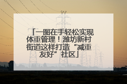 一图在手轻松实现体重管理！潍坊新村街道这样打造“减重友好”社区