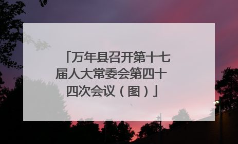 万年县召开第十七届人大常委会第四十四次会议（图）