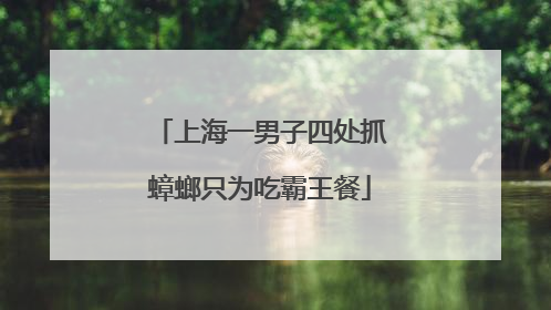 上海一男子四处抓蟑螂只为吃霸王餐