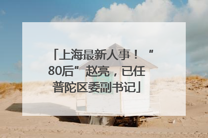 上海最新人事！“80后”赵亮，已任普陀区委副书记