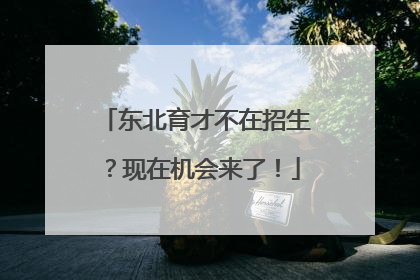 东北育才不在招生？现在机会来了！