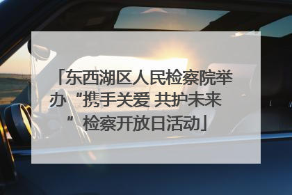 东西湖区人民检察院举办“携手关爱 共护未来”检察开放日活动