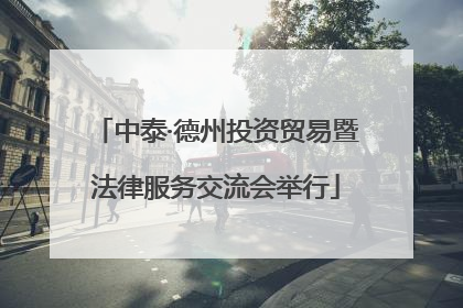 中泰·德州投资贸易暨法律服务交流会举行