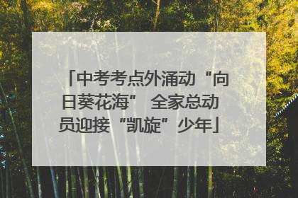 中考考点外涌动“向日葵花海” 全家总动员迎接“凯旋”少年