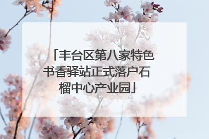 丰台区第八家特色书香驿站正式落户石榴中心产业园