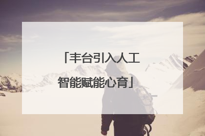 丰台引入人工智能赋能心育