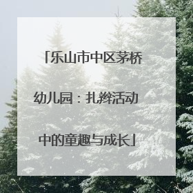乐山市中区茅桥幼儿园：扎辫活动中的童趣与成长