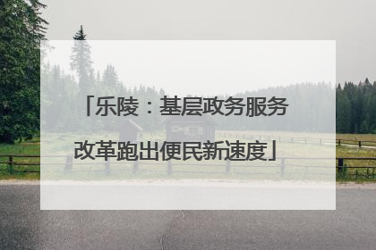 乐陵：基层政务服务改革跑出便民新速度